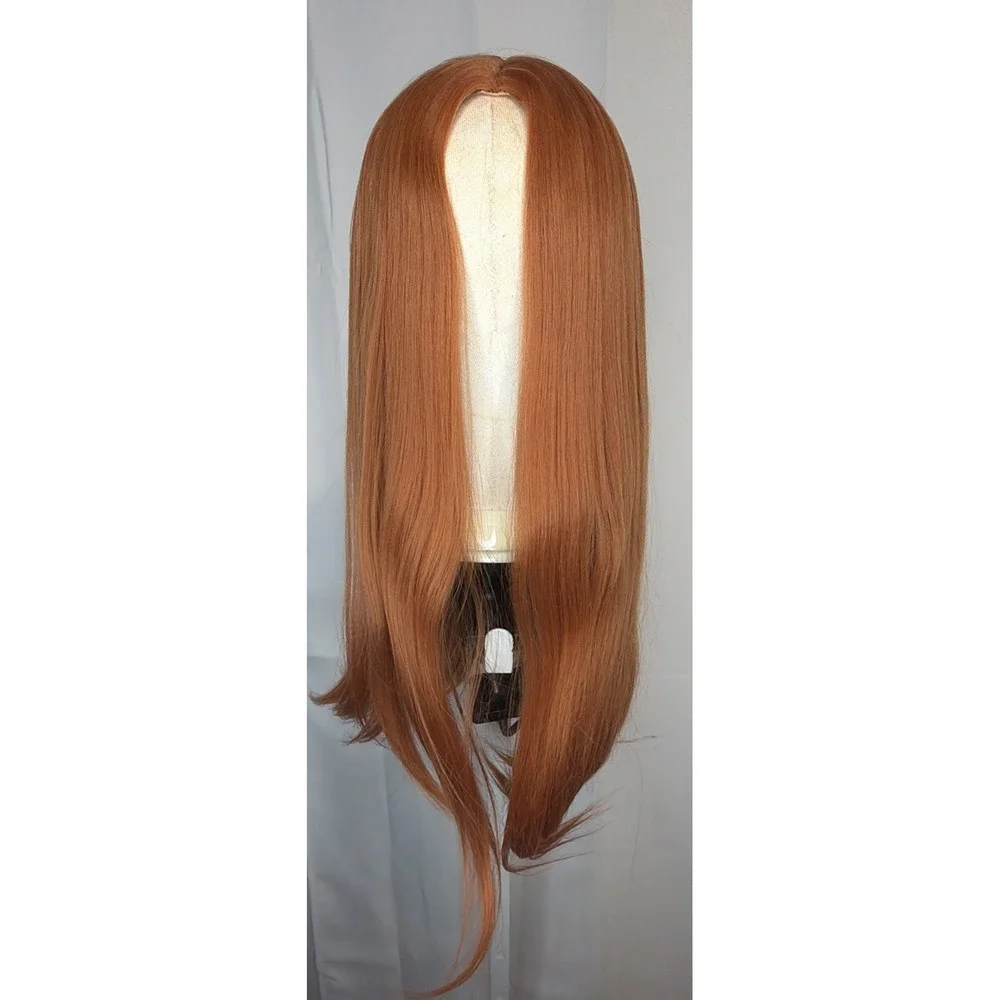 Ginger Orange Lace Front Wig Long Straight Synthetic | Women Party Daily Wear
